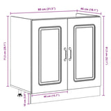 Kitchen Cabinet with Door Kalmar 2 pcs Black 80 x 46 x 81.5 cm 3315002