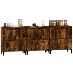 Sideboards 3 pcs Smoked Oak 60x35x70 cm Engineered Wood 3185780