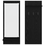 Wall-Mounted Coat Rack with Shelf Black Oak 70 x 10 x 90 cm 874524