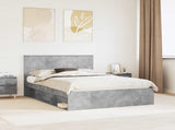 Bed Frame Concerte Grey 135 x 190 cm Solid Pine Wood 3411022