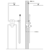Shower System Stainless Steel 201 Gold 147719