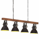 320523 Industrial Ceiling Lamp Black E27 Mango Wood