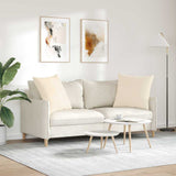 Sofa Pillows 2 pcs Beige 80 x 80 cm Fabric 42014074