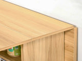 Folding Dining Table, Drop Leaf Table for Small Spaces, Foldable Rectangular Tabletop with Storage T3398P378092