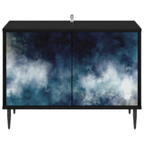 TV Cabinet RAALTE 69 x 33 x 50.5 cm Black Oak Engineered Wood 8007012