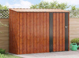 Garden Sheds Brown 203.5 x 73 x 200 cm Metal 42011302