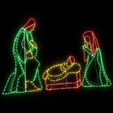 Lighted Nativity Scene Multicolour 112 x 72 cm PVC 42018951