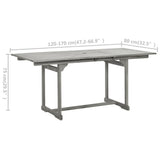 Garden Dining Table x80x75 cm Solid Acacia Wood 316575