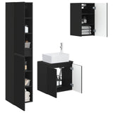 Bathroom Furniture Set 3 pcs Black 33 x 34.5 x 160 cm 3406074