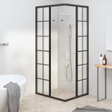 ZNTS Shower Cabin Frosted ESG 80x70x180 cm Black 151860