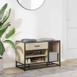 Shoe Bench Sonoma Oak 80x40x53.5 cm Engineered Wood and Metal 849225