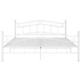 Bed Frame without Mattress White Metal 160x200 cm 325001