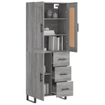 Highboard Grey Sonoma 69.5x34x180 cm Engineered Wood 3199839