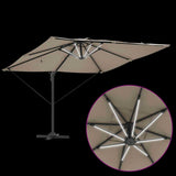 Umbrella Taupe 286 x 284 x 270 cm Aluminium and Polyester 42003322