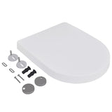 Toilet Seats with Soft Close Lids 2 pcs Plastic White 275930