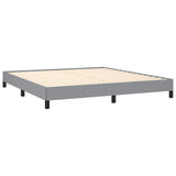 Bed Frame without Mattress Light Grey 193x203 cm King Fabric 346764