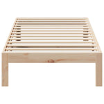 ZNTS Bed Frame without Mattress 90x200 cm Solid Wood Pine 859220