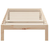 ZNTS Bed Frame without Mattress 90x200 cm Solid Wood Pine 859220