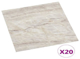 Self-adhesive Flooring Planks Beige 30.5 x 30.5 cm 20 pcs PVC 42046363