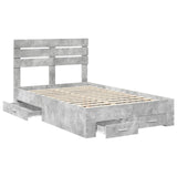 Bed Frame with Drawer with Headboard Manual Engineered Wood 3411662