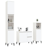 ZNTS 3 Piece Bathroom Cabinet Set White Engineered Wood 3185543