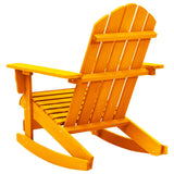 315888 Garden Adirondack Rocking Chair Solid Fir Wood Orange