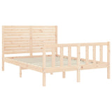 Bed Frame without Mattress Double Solid Wood Pine 3193181