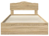 Bed Frame with Headboard Sonoma Oak 70 x 190 cm Engineered Wood 3413258