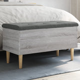 Storage Bench Grey Sonoma 82x42x46 cm Engineered Wood 835080