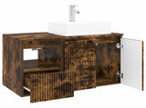 Bathroom Furniture Set 2 pcs Smoked Oak Engineered Wood 3404059