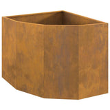 Corner Planter Rusty 60 x 60 x 50 cm Weathering steel 883667