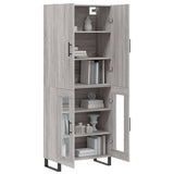Highboard Grey Sonoma 69.5x34x180 cm Engineered Wood 3195761