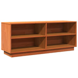 Shoe Cabinet Wax Brown 110x34x45 cm Solid Wood Pine 847123