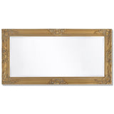 Wall Mirror Baroque Style 100x50 cm Gold 243680