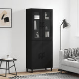 Highboard Black 69.5x34x180 cm Engineered Wood 3198234
