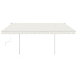 Manual Retractable Awning with LED 4x3 m Cream 3069942