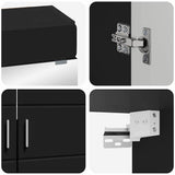 Bathroom Furniture Set TULUM 4 pcs Black 60 x 34 x 63 cm 3398045