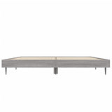 Bed Frame without Mattress Grey Sonoma 140x190 cm Engineered Wood 832283