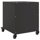 Bedside Cabinets 2 pcs Black 36x39x43.5 cm Steel 846627