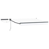 Electric Retractable Awning White and Anthracite 2.5 x 2 m 3420039
