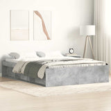 Bed Frame without Mattress Concrete Grey 135x190 cm Double Double 3203911