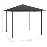 Gazebo 3x3x2.7 m Anthracite 180 g/m 313920