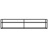 TV Cabinet Black 200x40x40.5 cm Tempered Glass 331727