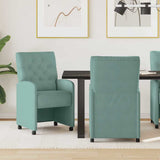 Dining Chairs with Wheels 2 pcs Sea green 58 x 67 x 97 cm 42017874