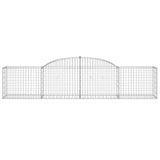 Arched Gabion Baskets 7 pcs 300x50x60/80 cm Galvanised Iron 3146670