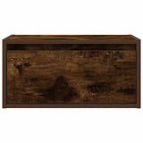 Wall-mounted Bedside Cabinet with LED Lights Smoked Oak 860219