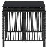 Garden Stools with Cushions 4 pcs Black 41x41x36 cm Poly Rattan 365056