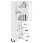 Highboard White 69.5x34x180 cm Engineered Wood 3198489