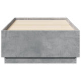 Bed Frame with LED without Mattress Concrete Grey 90x190 cm Single 3209663