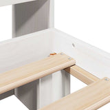 Bookcase Bed without Mattress White 120x190 cm Small Double Solid Wood Pine 3322551